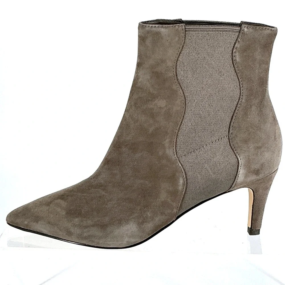 Cole Haan Grand 360 Womens Size 6 B Taupe‎ Suede Kitten Heel Ankle Boots